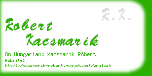 robert kacsmarik business card
